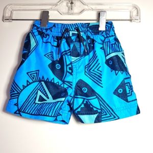 Tea Collection Graphic Fish Swim Trunks